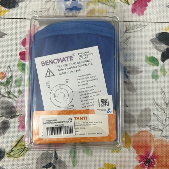 BENCMATE Inflatable Dog Collar Size Large Color Blue. New in box. - Picture 4 of 5